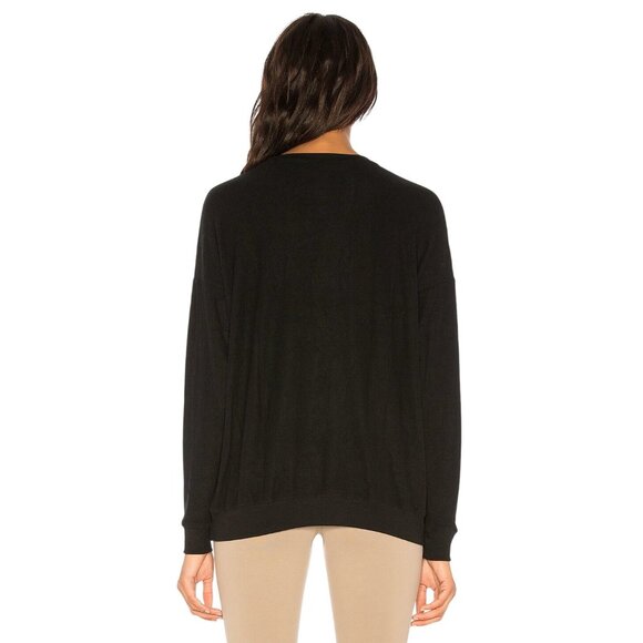 alo Soho Pullover in Black Small Womens Athletic Long Sleeve Top - Picture 2 of 11